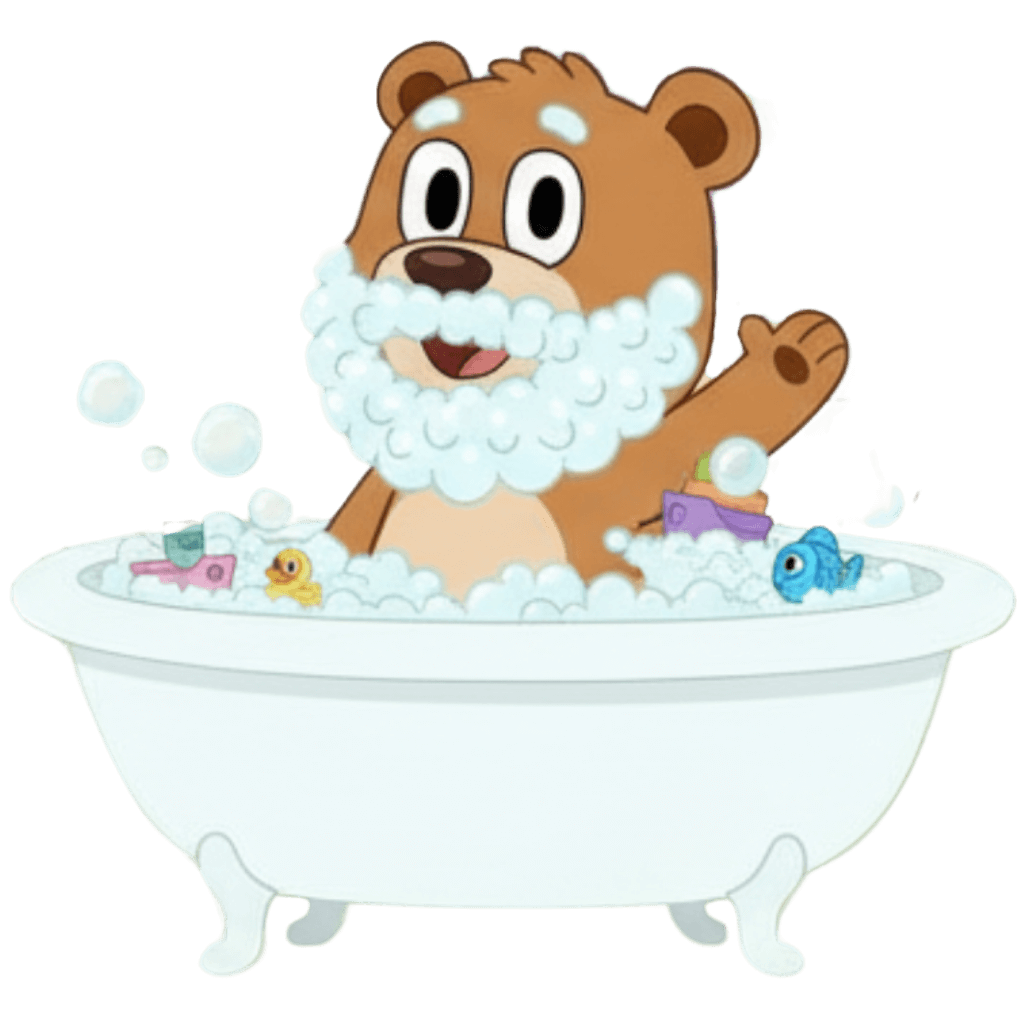 Bubble Beard Bear character profile – Mignuti Kids mascot